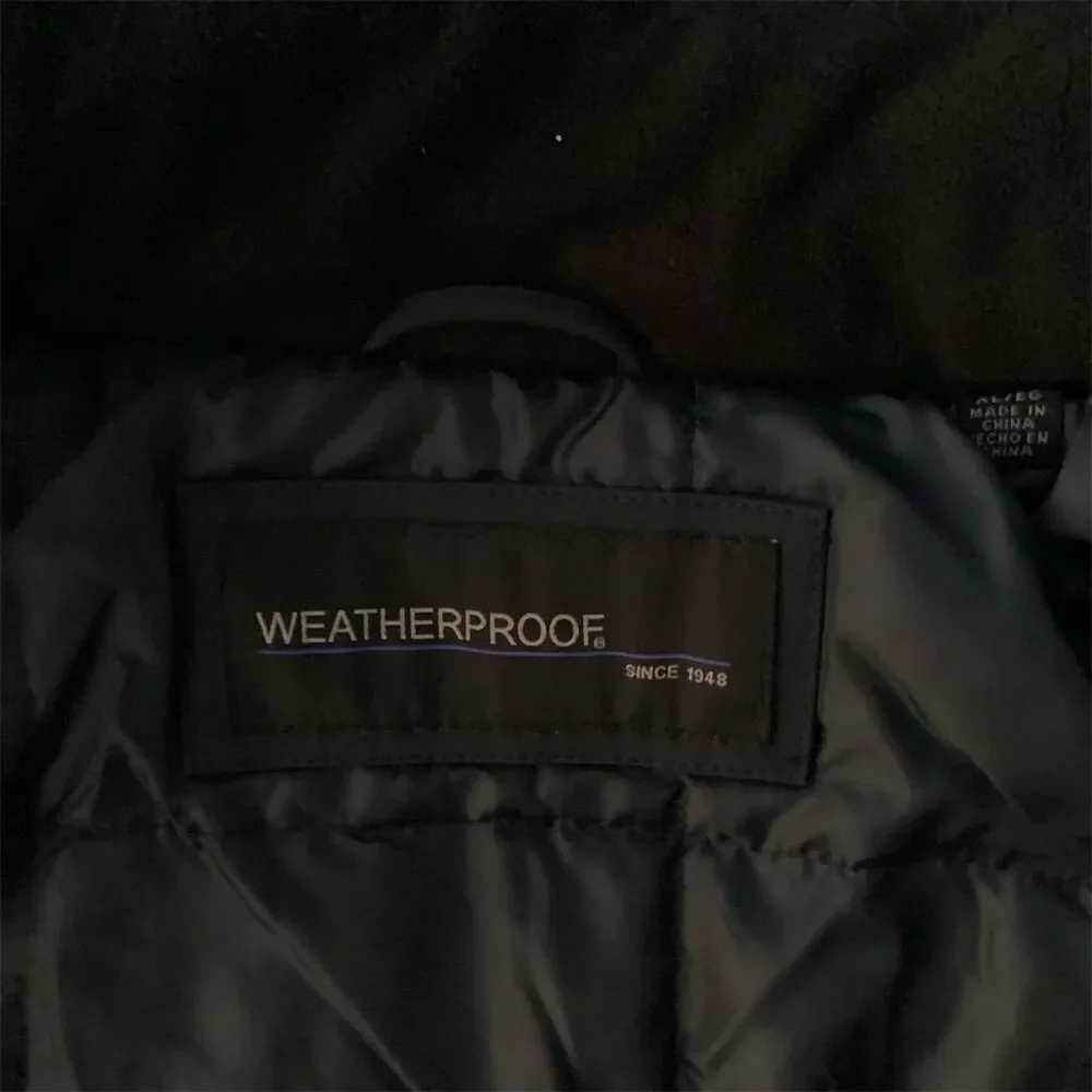 Weatherproof Men's Hooded Windbreaker Jacket Black XL Winter Casual‎